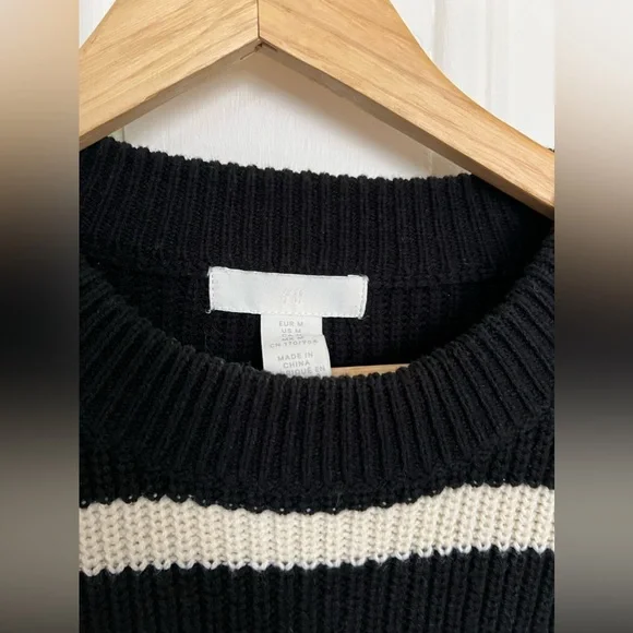 H&M Black and White Striped Knit Sweater - Picture 7 of 12